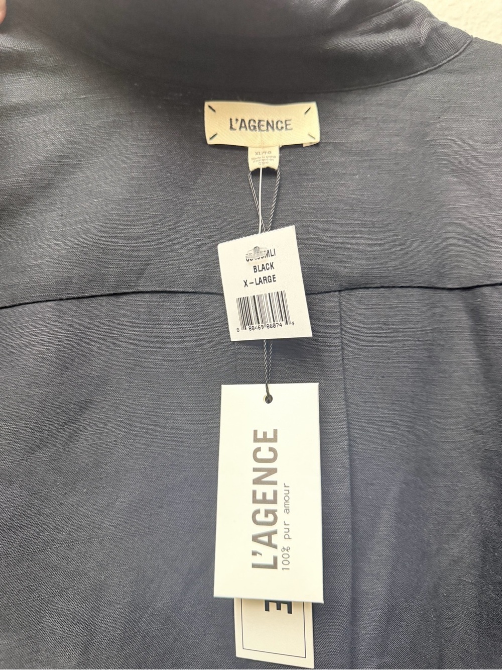 L'AGENCE Cameron Linen Maxi Shirt Dress XL - Picture 5 of 9